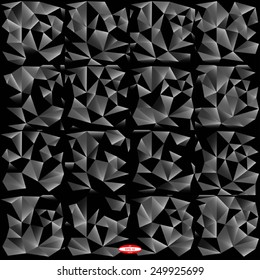 seamless abstract black grey pattern with triangle vector