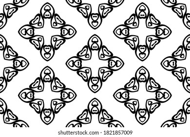 Patrones de negro abstractos sin inconvenientes sobre fondo blanco