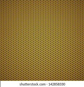 Seamless abstract black shapes on the gold background