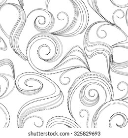 seamless abstract black swirl background