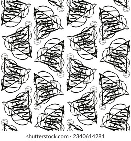 Seamless abstract black and white background