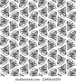 Seamless abstract black and white background