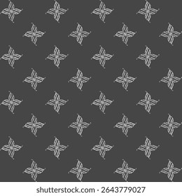 Seamless abstract black and white flower pattern with textured Flower pattern for dress and textiles