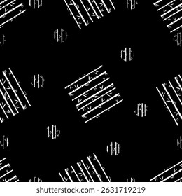 Padrão geométrico preto e branco abstrato sem emenda. Ilustração de vetor.