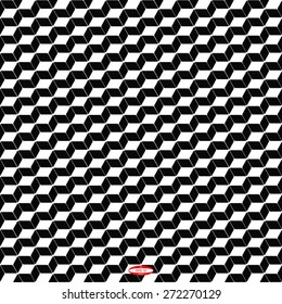 seamless abstract black white geometric pattern with rhombus. vector illustration