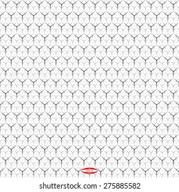 seamless abstract black white geometric pattern with grey hexagon.. vector illustration