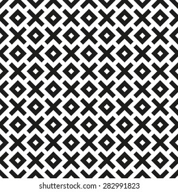 Seamless abstract black and white geometric pattern