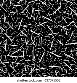 Seamless abstract black and white geometric pattern.