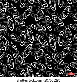 seamless abstract black white pattern on white background vector