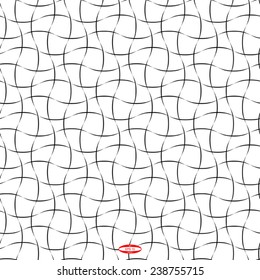 seamless abstract black white pattern with wave. vector