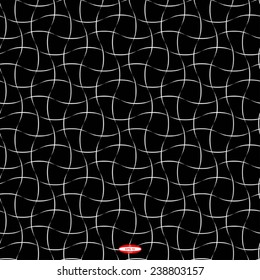 seamless abstract black white pattern with wave. vector