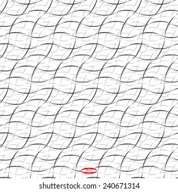 seamless abstract black white pattern with grey wave on ash background. vector