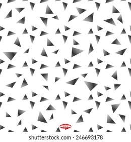 seamless abstract black white pattern with triangle vector