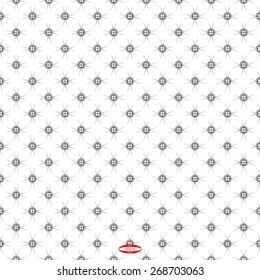 seamless abstract black white pattern with grey hoop. vector illustration
