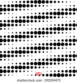 seamless abstract black white pattern with balls. vector illustration