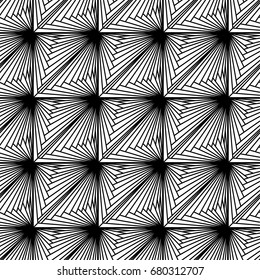 Seamless abstract black and white pattern. Modern geometric background.