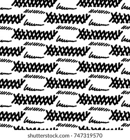 Seamless abstract black and white pattern