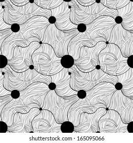 Seamless abstract black and wight pattern