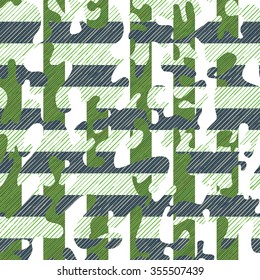 Seamless Abstract Blob Stripes Surface Design Pattern Background Tile
