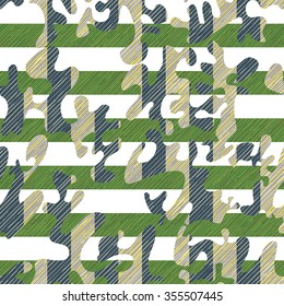 Seamless Abstract Blob Stripes Surface Design Pattern Background Tile