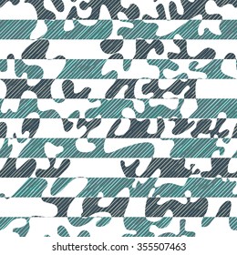 Seamless Abstract Blob Stripes Surface Design Pattern Background Tile