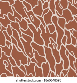 Seamless abstract blobs geo fashion pattern. Vector Abstract Monochrome  Background with Waves.