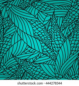 Seamless Abstract Blue And Black Pattern