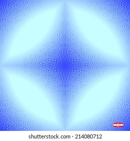 seamless abstract blue floral pattern with cyan bubbles. vector