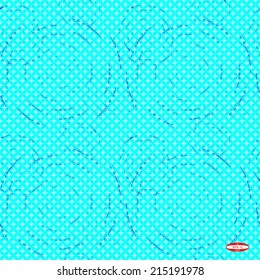 seamless abstract blue floral pattern cyan turquoise background vector