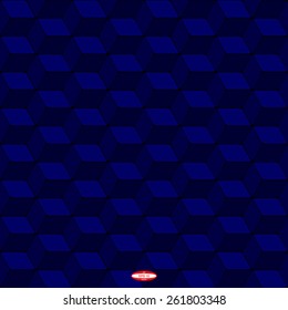 seamless abstract blue geometric pattern with rhombus on dark background. vector