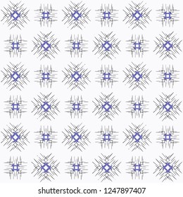 Seamless abstract blue gray texture on white background. Arranged in a staggered manner two large floral fractal patterns. Vector.
