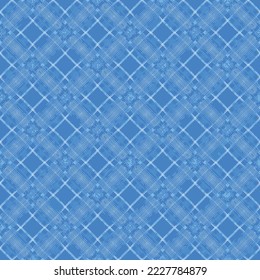 seamless abstract blue line and dot to table fabric pattern background, illustration decoration ornament fashion style