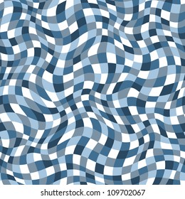 Seamless abstract blue plaid texture. Vector illustration