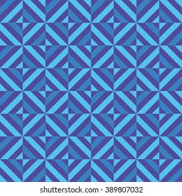 Seamless Abstract Blue Triangle Background. Vector pattern