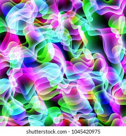 Seamless Abstract Blue and Violet Background. Shining overlaping transparent background.