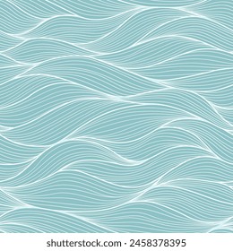 Seamless abstract blue and white line background. Vector blue weave