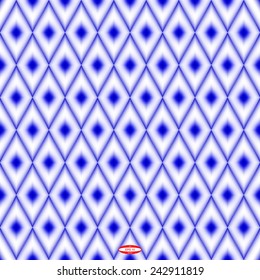 seamless abstract blue white pattern with rhombus. vector