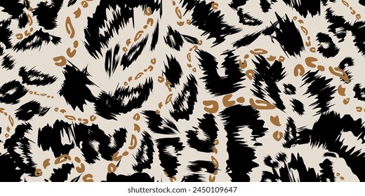 Seamless abstract bohemian pattern. Ethnic fabric fashion with folkloric illustration. African art texture repeatable background