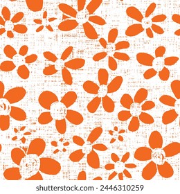 Seamless abstract boho orange tropical foliage pattern seamless pattern design for fashion textiles, graphics, backgrounds