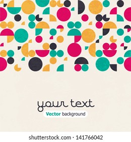 Seamless abstract border with color geometric shapes. Vector illustration