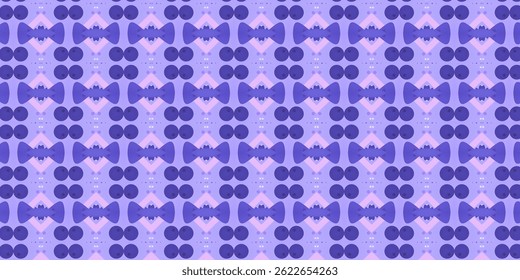 Seamless Abstract Bowtie Pattern in Violet Tones