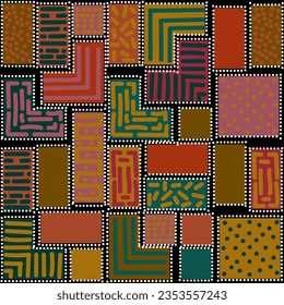 Seamless, abstract, bright, autumn pattern. 