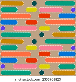 Seamless, abstract, bright, autumn pattern. 