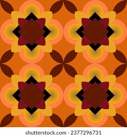 Seamless, abstract, bright, autumn pattern. 