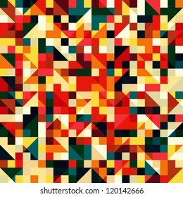 Seamless abstract bright geometric background, vector illustration