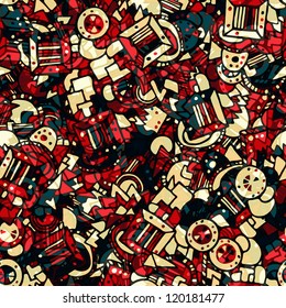 Seamless abstract bright geometric background, vector illustration