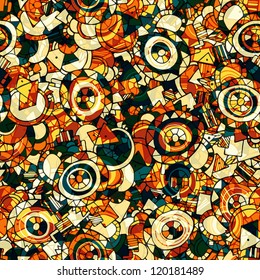 Seamless abstract bright geometric background, vector illustration