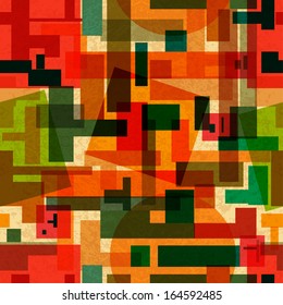 Seamless abstract bright geometric pattern