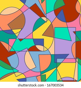 Seamless abstract bright geometric pattern