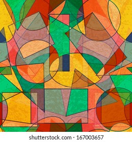 Seamless abstract bright geometric pattern